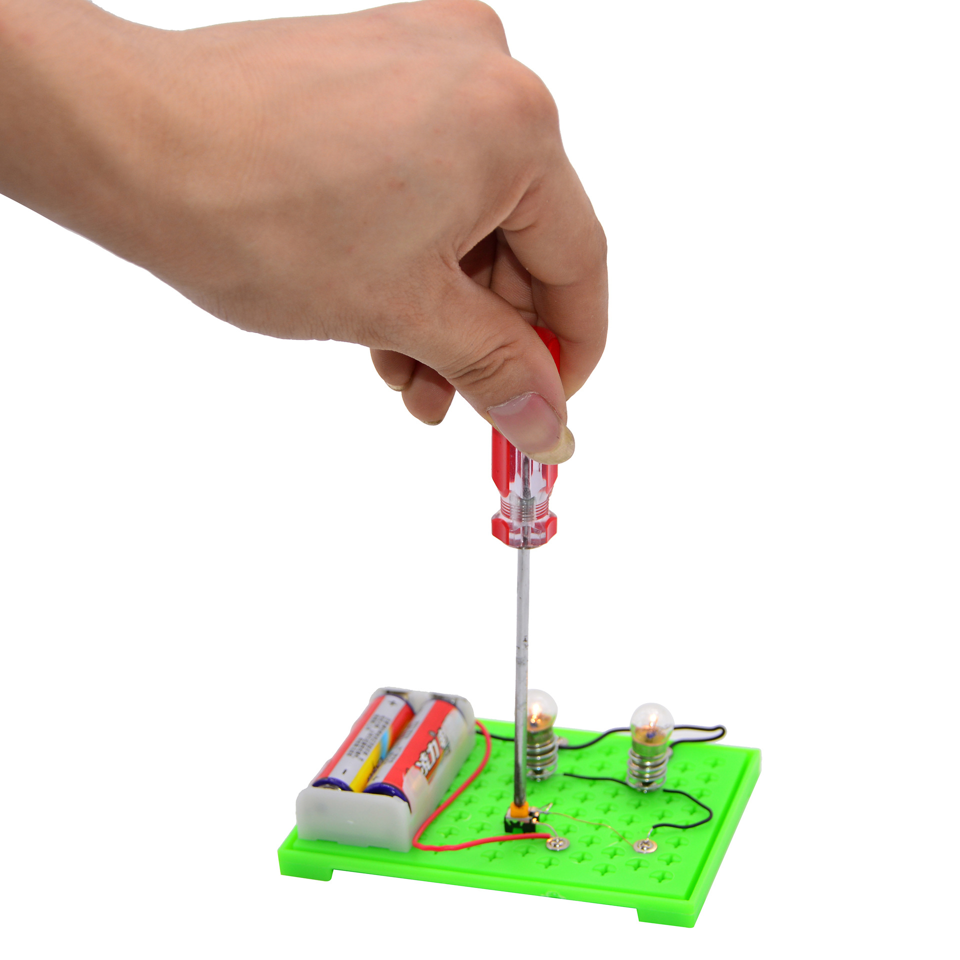 Children's science and technology small project assembly and intelligence. Primary school students' science experiment assembly DIY circuit small light bulb lights up Item Picture