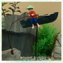 Fisherman pneumatic fish tank landscaping decorations 054 fishing Lang pneumatic decorations new decorations