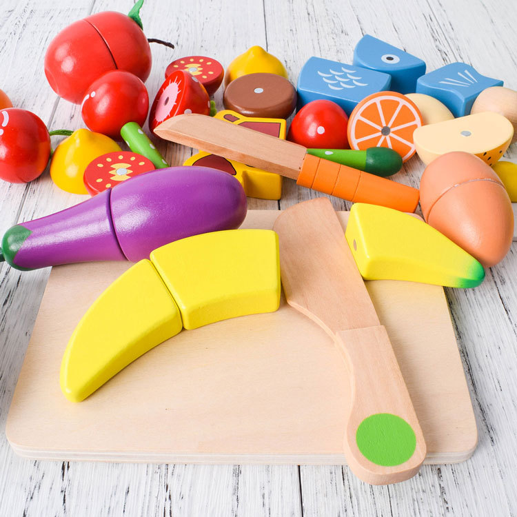 依旺切水果玩具木制玩具水果蔬菜切切看切切乐儿童过家家厨房玩具详情图3