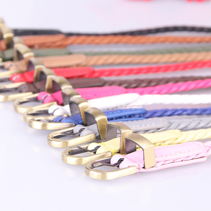 The New Hand Woven Belt Women's Needle Buckle All Thin Waist Belt Women's Rope Strap Decoration Factory Direct Sales 616 details Picture