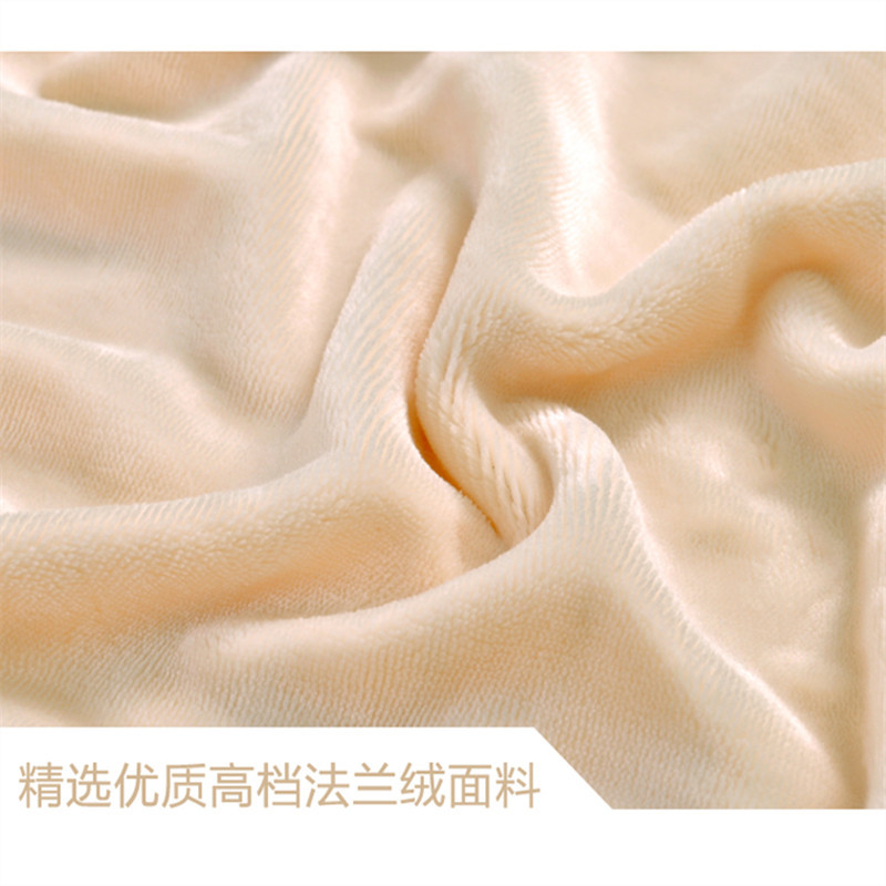 Factory Price Wholesale Flannel Solid Color Bed Sheet Air Conditioning Blanket Double Compound Blanket Double Flannel Thick Cover Blanket