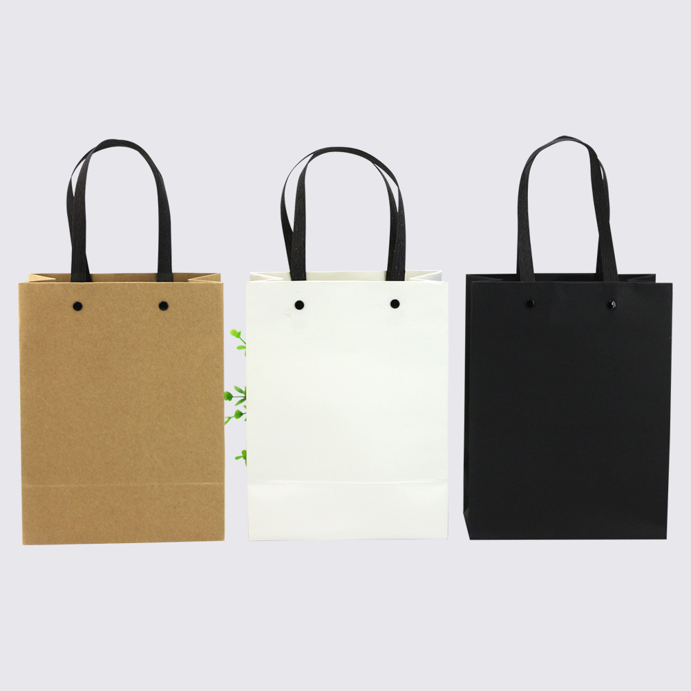 Kraft Nail Paper Bag Clothing Bag Tote Bag Solid Color Gift Shopping Bag White Card Paper Bag Corporate Culture Promotion Bag Application Scenario