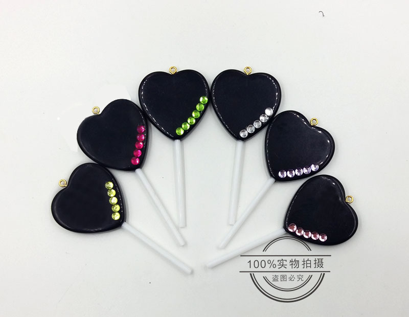 镶钻棒棒糖 贴钻棒棒糖 闪钻糖果棒棒糖 树脂棒棒糖厂家直销