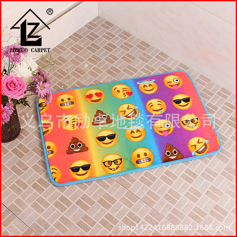 Manufacturers wholesale can customize fashion cartoon printed floor mat children's mat living room bathroom toilet sponge carpet Specification drawing