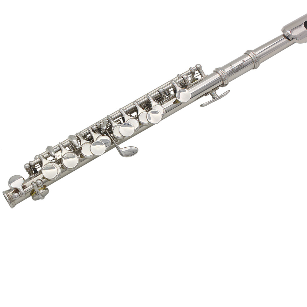 SLADE银色C调16孔短笛白铜管体加E键初学考级西洋乐器笛子批发详情图5
