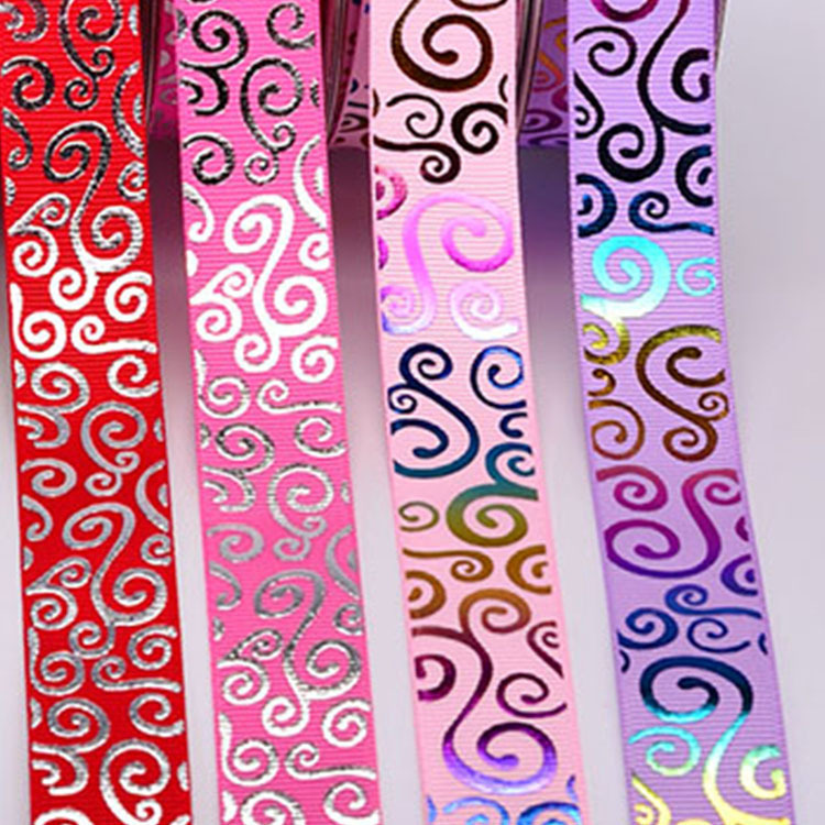 Factory Direct Sales Yiwu Yuchen 8 Points Ribbon Diy Color Printing Ribbon Hot Gold Silver Thread With 25Mm Specification drawing