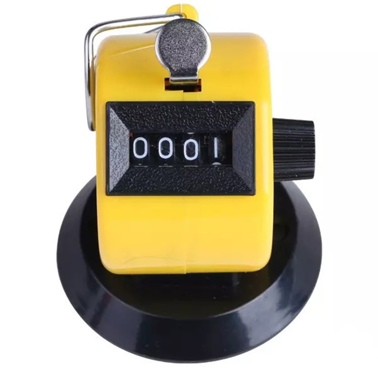 Color hand-press counter with base, hand-press counter with all-plastic casing, factory workshop assembly line statistics