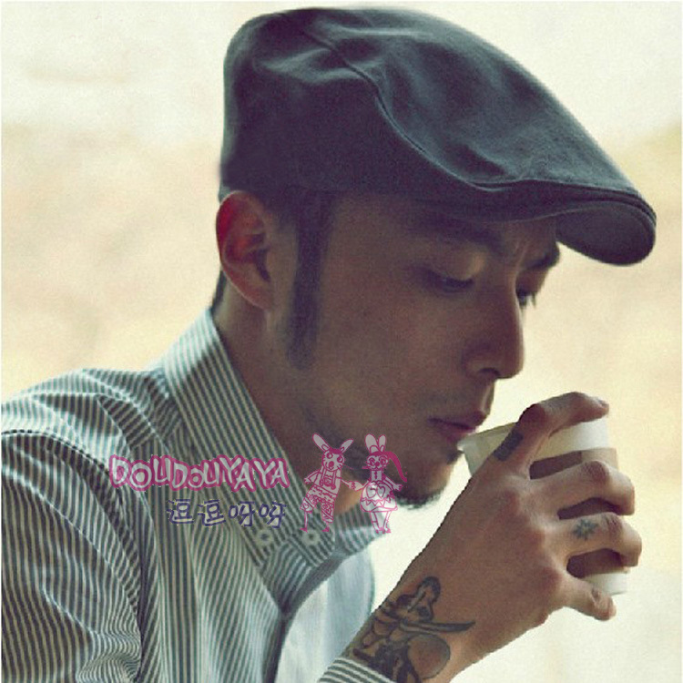 Wool Cap Men's Solid Color Beret Casual Retro Front Hat Spring And Fall Visor Hat Women's Hat Application Scenario
