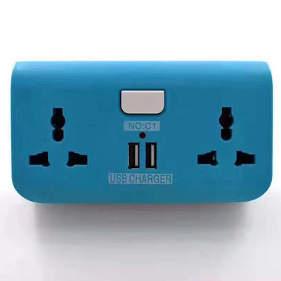 ج 1 مقبس سياحي محول مفاتيح مفاتيح مستقلة وشحن هواتف 2USB Application Scenario