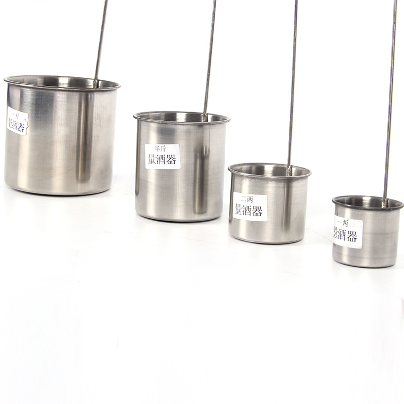 The 2-yuan store is selling hot stainless steel wine spoons, long-handled wine measuring vessels, wine lifting sticks, and wine beating tools. 1 liang, 2 liang, half a jin, 1 jin Item Picture