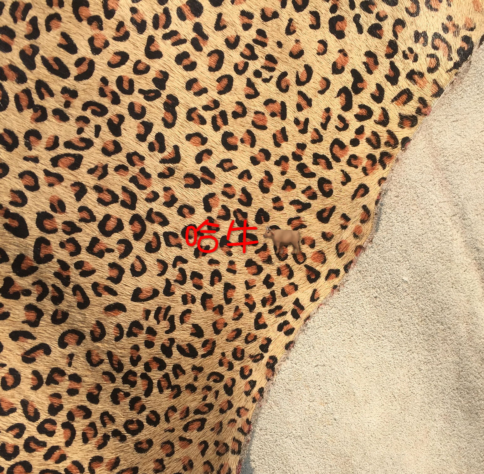 Yiwu horsehair, cowhide, beige small leopard print horsehair, colorful small leopard horsehair, classic version horsehair Item Picture