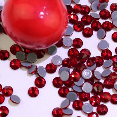 Red Color Glass Hot Diamond Manufacturers Spot Diy Nail Clothing Accessories Flat Rhinestones Wholesale