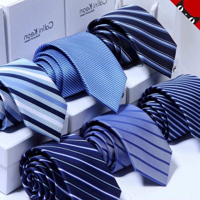 礼品真丝领带 窄款商务装搭配条纹领带男士 黑色tie领带批发详情图2