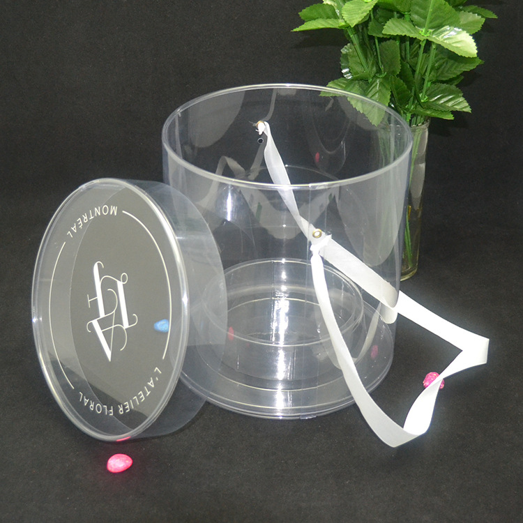 厂家pvc包装盒密封透明塑料pp盒子圆筒卷边带盖吸塑圆盒包装批发