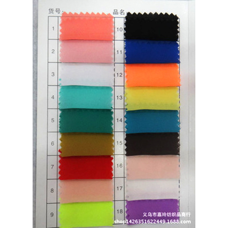 Factory direct sales of 75d pearl chiffon fabric for shirts, fashion dresses and solid-color chiffon fabric details Picture