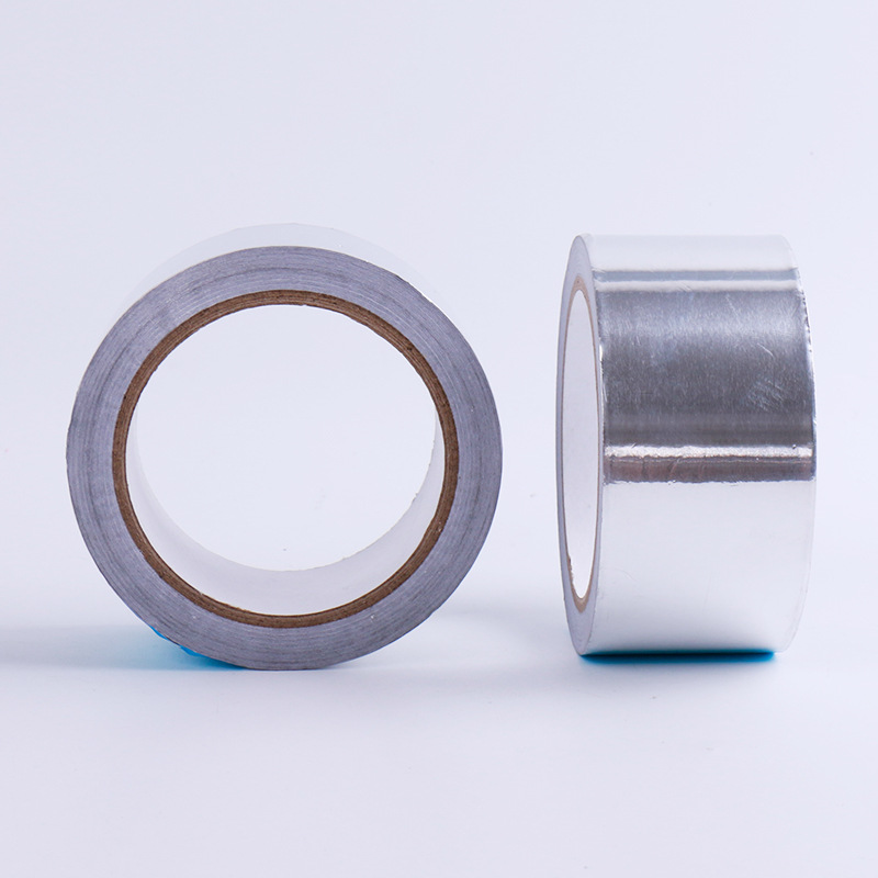 Special high-temperature aluminum foil tape for floor heating, 0.05MM thick aluminum foil shielding tape, thermal insulation material, heat insulation aluminum foil adhesive details Picture