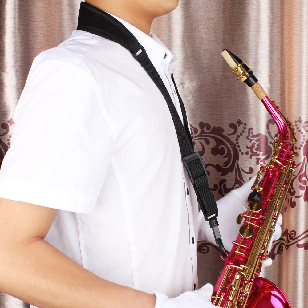 Wholesale musical instrument accessories: High-elastic cotton saxophone straps, adjustable single shoulder neck straps, effortless shoulder straps for beginners to play