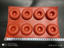 DIY烘焙工具 8孔甜甜圈硅胶蛋糕模 翻糖模 擀面杖 工厂批发