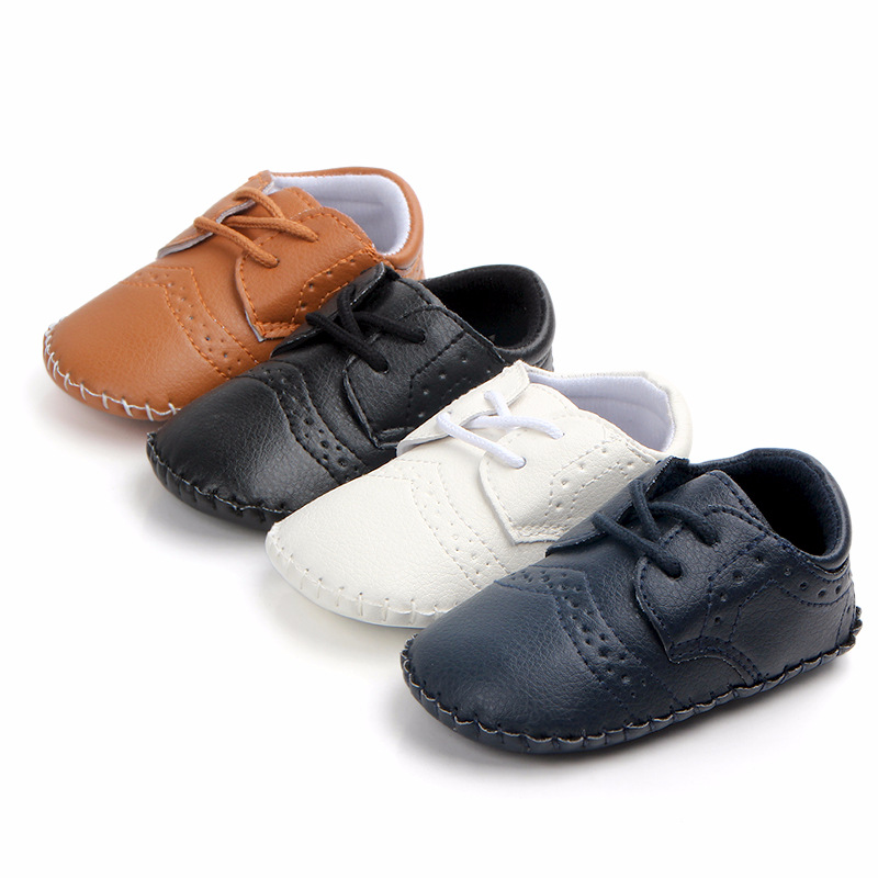 外贸新款批发婴儿学步鞋 babyshoes 手工缝线环保PU宝宝鞋 1450详情图1