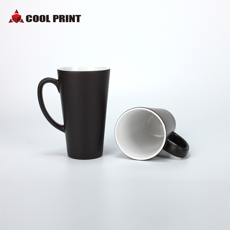 Large conical 17OZ color-changing mug, large-capacity ceramic water cup, magic cup wholesale, festival commemorative gift cup Specification image