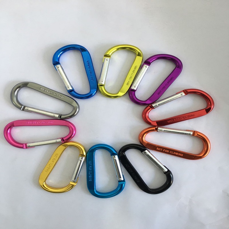 厂家直销8号双柳钉登山扣 D型登山扣 水瓶扣 亚马逊爆款快挂