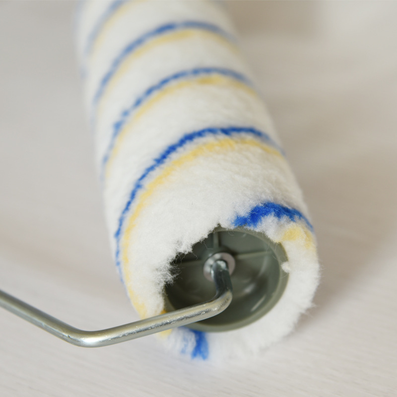 Manufacturers Direct Sales Of Yellow And Blue Roller 8 Inch Roller Brush Core Latex Paint Long Hair Paint Brush Handle Wholesale Wall Brushing Tools details Picture