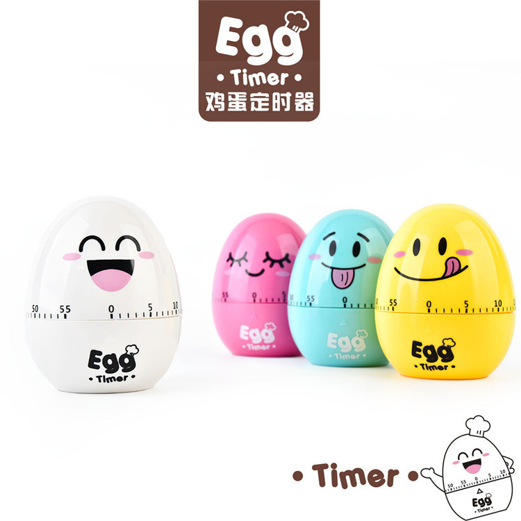 Cartoon mechanical egg kitchen timer, home timing reminder, children and students mechanical timer reminder