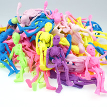 塑胶软胶TPR骷髅人体骨架模型公仔万圣节装饰玩具装扭蛋玩具