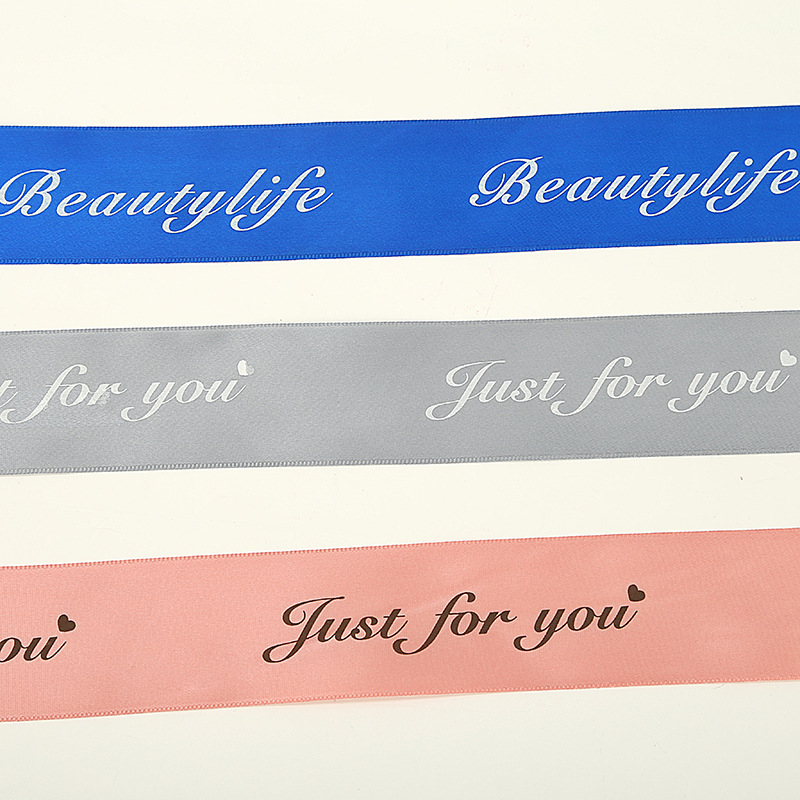 In-stock flower packaging ribbons, gift boxes, decorative ribbons, satin ribbons, 38MM polyester fabric, DIY printed ribbons, webbing Specification image