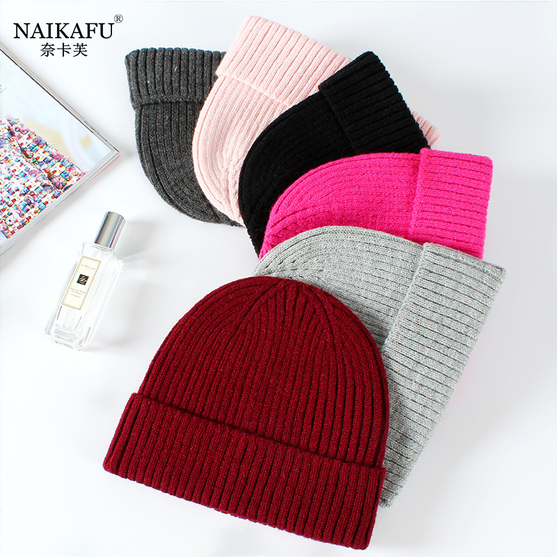 Melon Cap Europe And The United States New Knitted Hat Male Autumn And Winter Solid Color Pullover Hat Female Hip Hop Wool Hat Melon Cap Tide Batch Specification drawing
