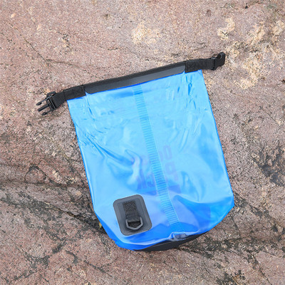 Factory direct supply of outdoor PVC matte semi-transparent waterproof bucket bags, beach clothes, mobile phone folding storage bags, and drift bags Application Scenario