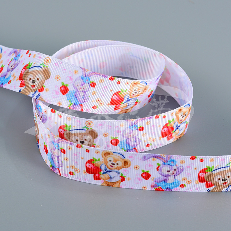 2.5Cm Polyester Webbing Cartoon Heat Transfer Webbing Exquisite Printed Webbing Styles Application Scenario