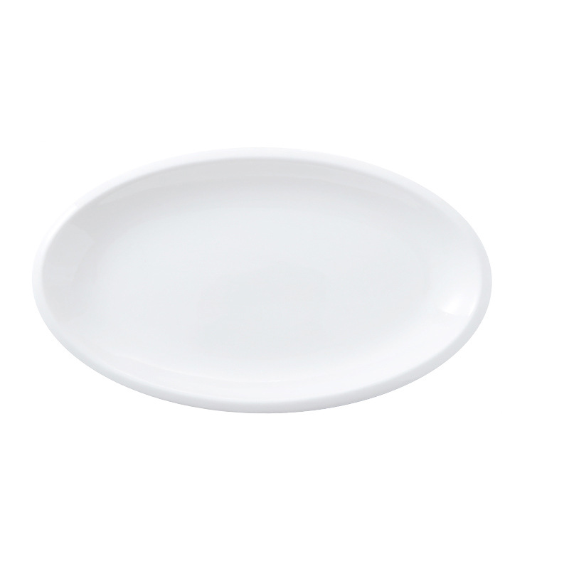 Pure white ceramic plates, fish plates, oval plates, steamed fish plates, large fish plates, vegetable plates, deep fish plates, grilled fish plates, hotel tableware Item Picture