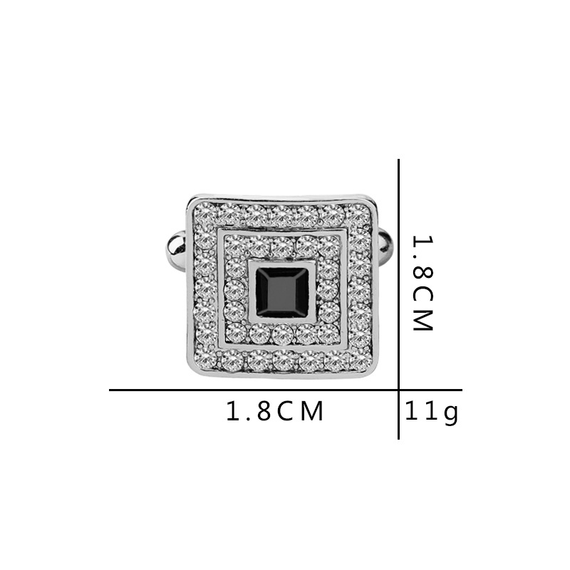 European and American jewelry creativity new French diamond cufflinks cuff nails men's shirt cuff links cross-border hot supply Item Picture