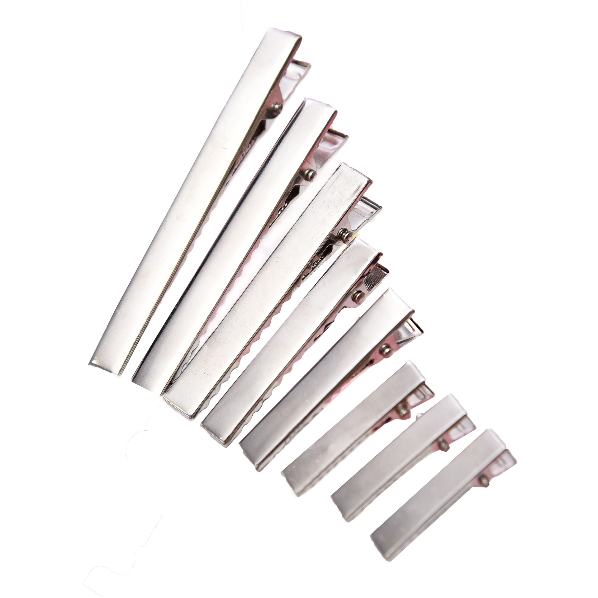 Factory Direct Sales Diy Hairpin Accessories Crocodile Clip Korean Silver Headdress Duck Mouth Clip Square Clip Metal Hairpin Wholesale Item Picture