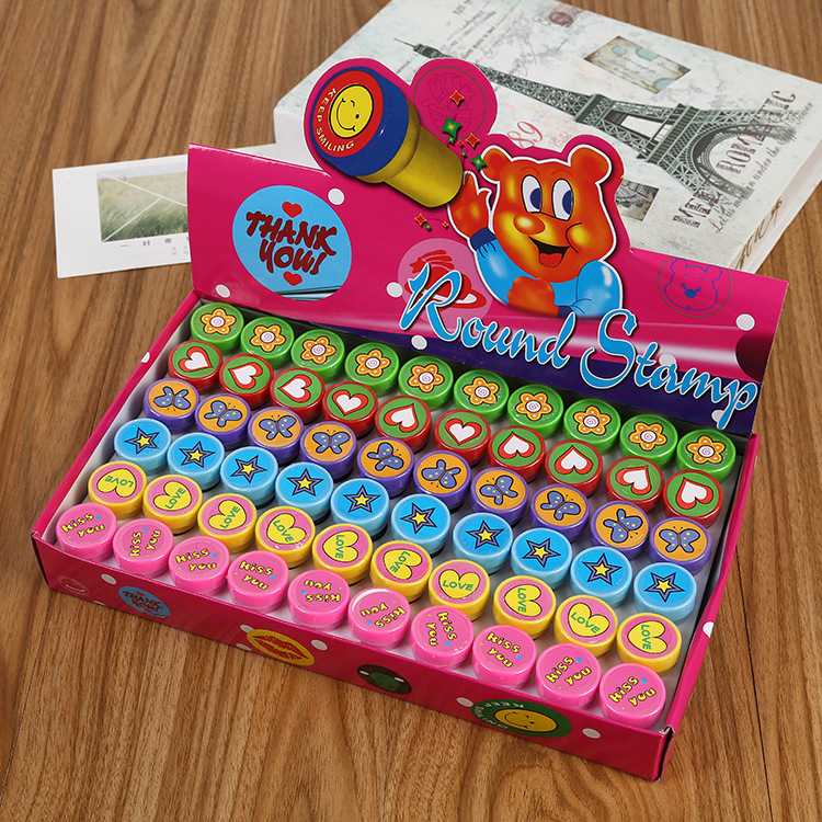 New 60 plastic toy stamps for daily graphic plastic stamps details Picture