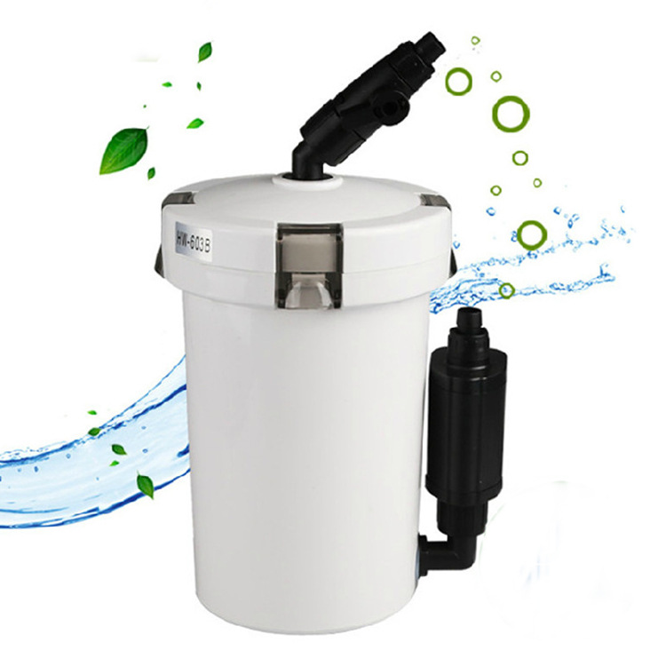 Cross-border fish tank aquarium external filter small external filter bucket with power HW-603B-602B series