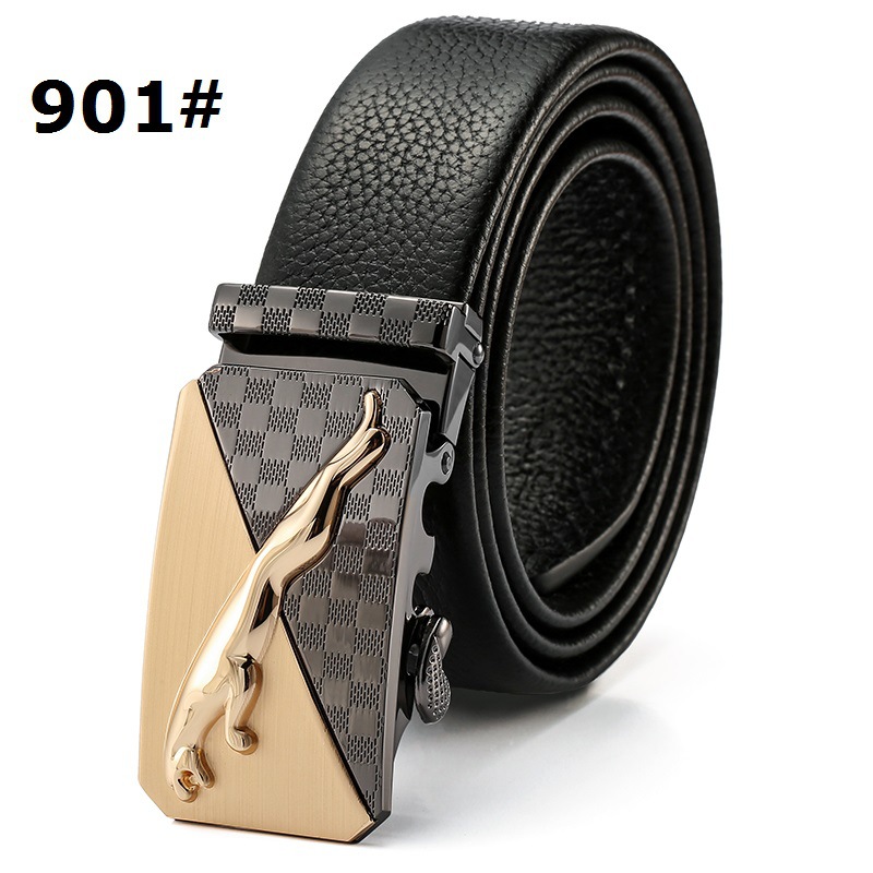 Manufacturers Directly For Men's Leather Belt Automatic Buckle Business Belt Men's First Layer Cowhide Soft Belt Wholesale Item Picture