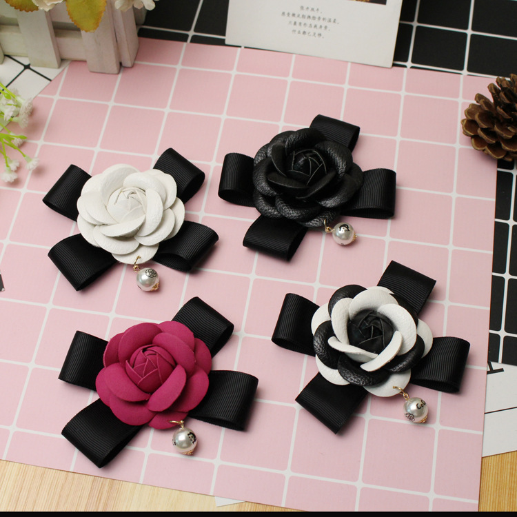 New handcrafted pearl bow from South Korea, DIY phone case materials, headwear, shoe flower accessories, embossed leather, camellia
