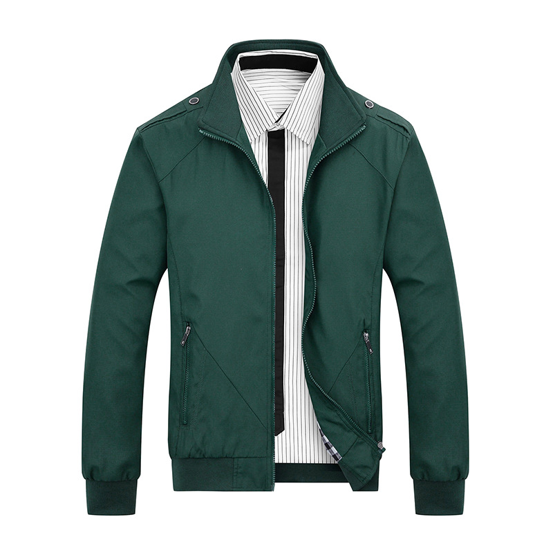 Wholesale men's autumn 2022 new Korean-style jackets, trendy and form-fitting clothes, solid colors, cool and casual men's wear details Picture