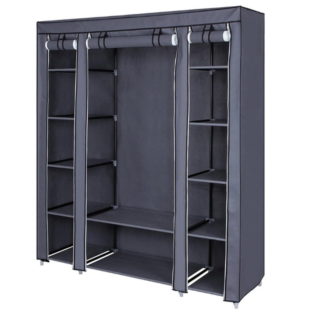 Manufacturers direct non-woven simple folding wardrobe foreign trade wholesale wardrobe assembly storage cabinet corner storage wardrobe details Picture