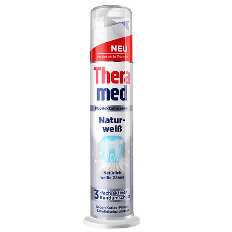 German theramed Hanko Toothpaste Standing Bright Cleaning Triple Protection Toothpaste 100ML Application Scenario