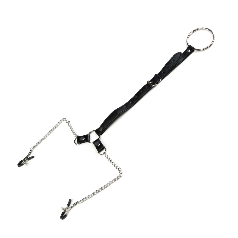 Adult sex toy breast chain male delay ring Sex toy male breast clip ring sex toy