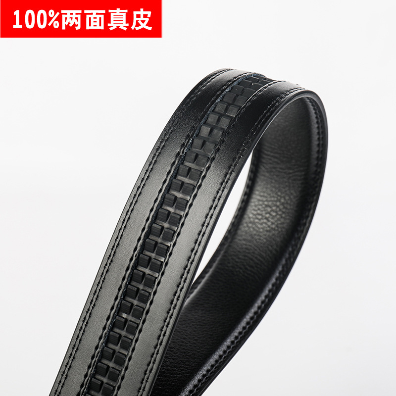 Danda Power Leather Men's Belt Casual Men's Automatic Buckle Belt Business Soft Cowhide Pants Manufacturers Direct Sales Item Picture