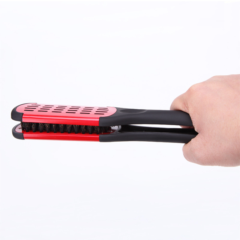 Multi-purpose bristle splint straightener Straightener Double-purpose hair straightener comb hairdressing tool