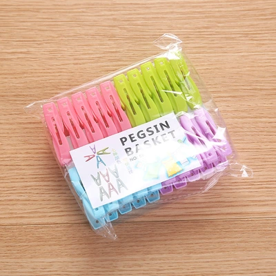 Multifunctional plastic windproof clip outdoor strong windproof underwear socks clip clothes drying clip 20 sets thumbnail