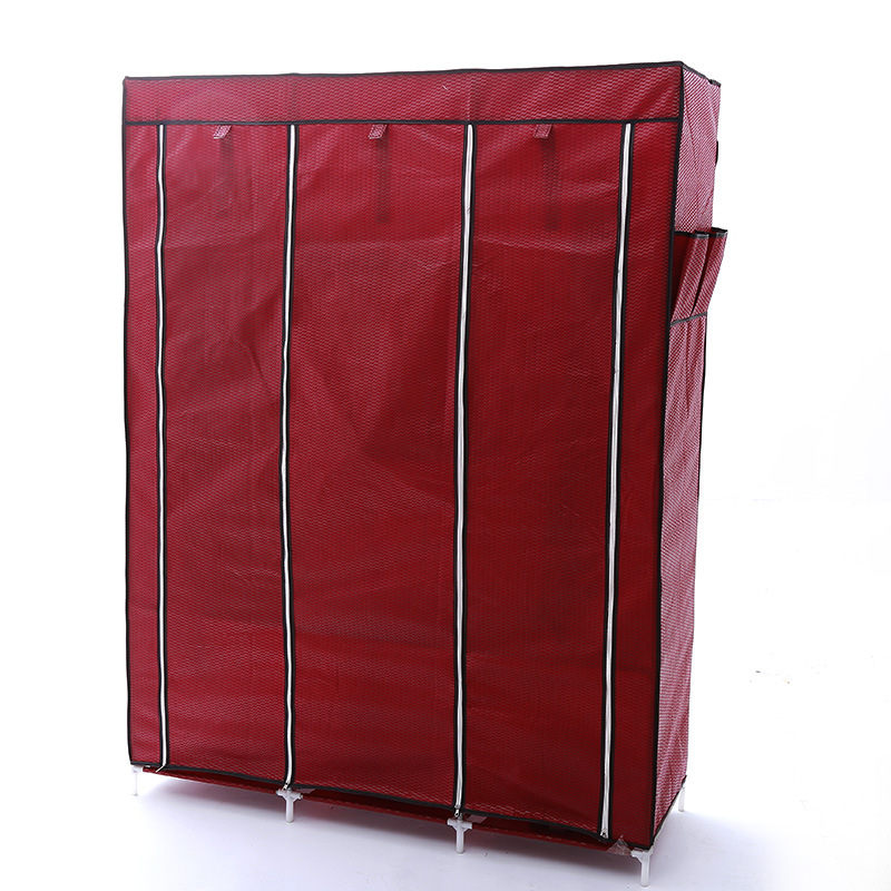 New large simple wardrobe Korean version folding wardrobe dust cloth wardrobe steel pipe roller shutter storage cabinet wholesale details Picture