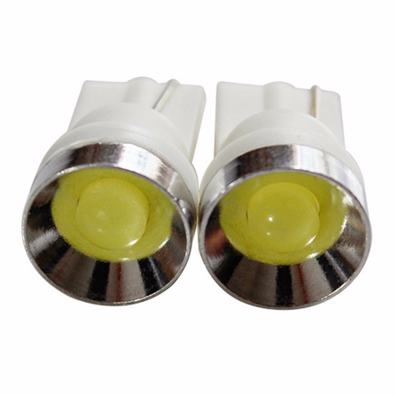 龙达批发汽车led小灯小喇叭 W5W 168 194 T10 COB示宽灯彩色12V2W