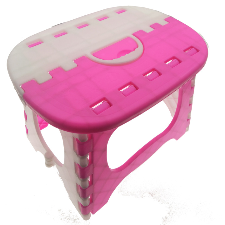 P1542   粉色-双色折叠凳 便携式小板凳儿童矮凳义乌10元店百货详情图2