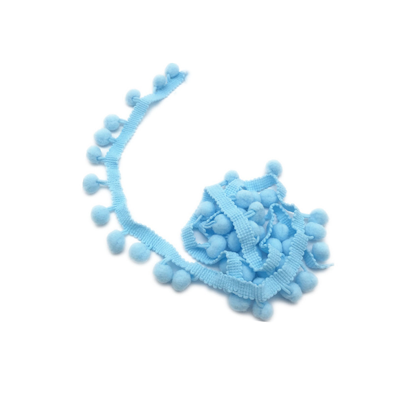 1cm ángulo recto encaje de bola de pelo pequeño pie recto encaje de bola de pelo accesorios de ropa 35 colores en stock suministro directo de fábrica Application Scenario